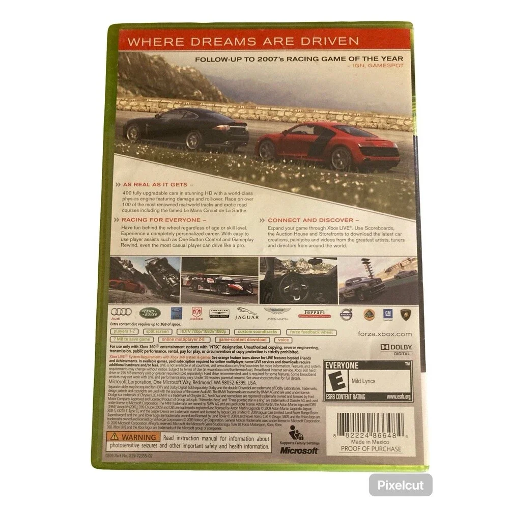 Forza Motorsport 3 Xbox 360 - Disc 1 & Disc 2 Content Install - Authentic